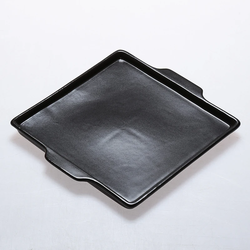 Площадь Керамические БАРБЕКЮ Кастрюли Противень Для Микроволновая Печь Кухня