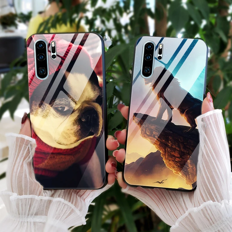 Чехол для Huawei P30 Pro Lite жесткие телефонные чехлы из закаленного стекла P20 P20Pro чехол