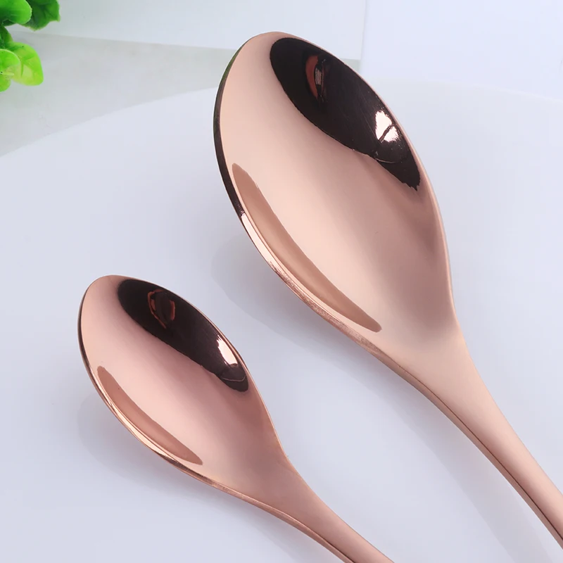 Набор из розовые золотые столовые приборы экологически чистых столовых приборов