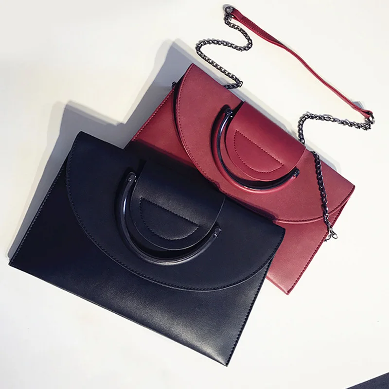 1 шт. женская сумка через плечо из искусственной кожи с цепочкой для мобильного