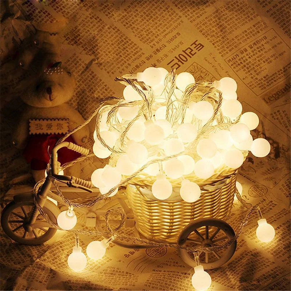 New Beautiful LED String Lights Warm White Ball Fairy Battery Powered Starry Bedroom Outdoor Decor | Лампы и освещение