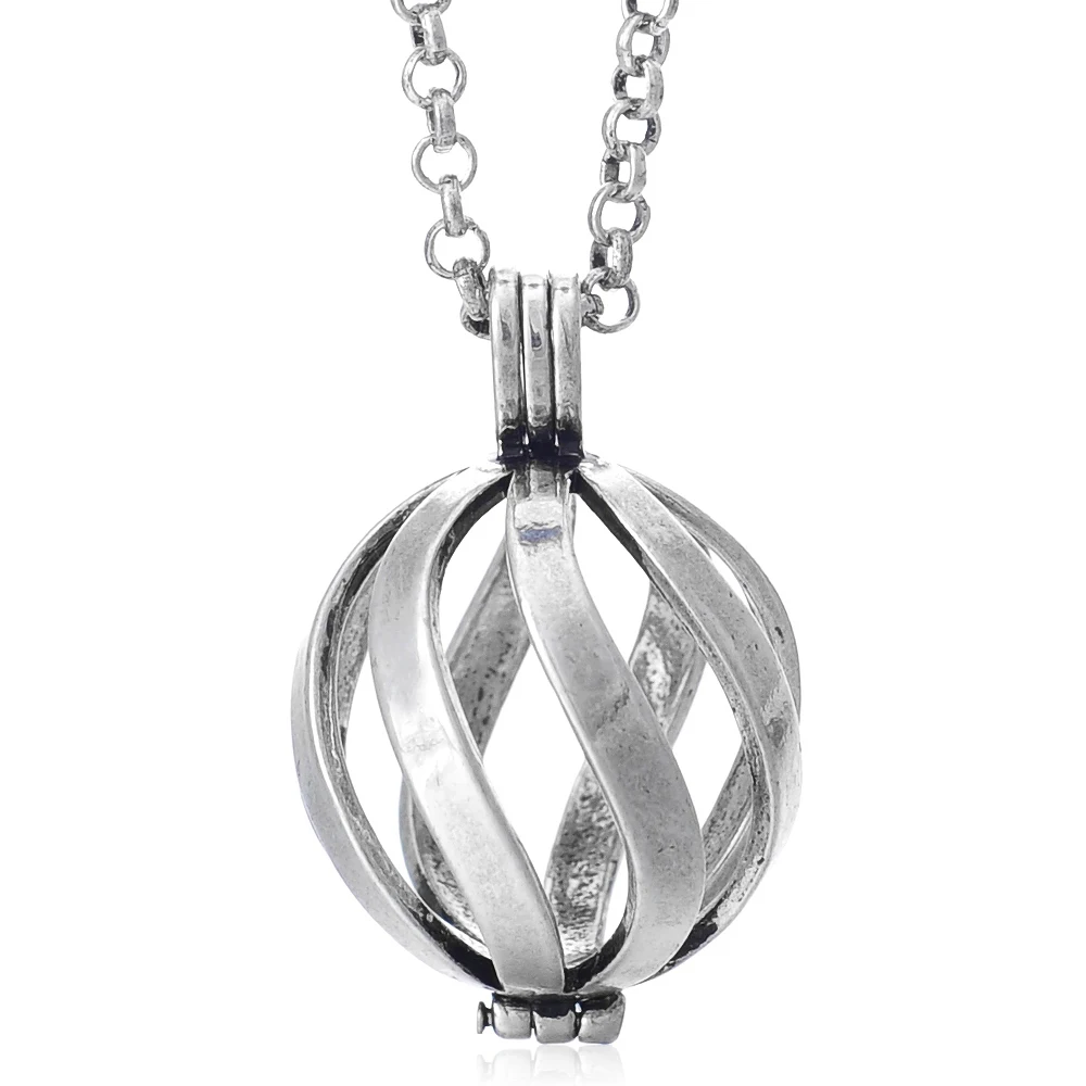 va-049-b Vocheng Bola Ball Angel Necklace 16MM Music Ball Vintage Pregnancy Necklace Aroma Essential Oil Diffuser Pregnant Women VA-048 - Окраска металла: va-049-b