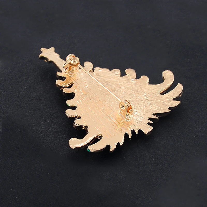 

Christmas Star Tree Gold Brooch Rhinestone Brooches For Female Pins Women Wedding Scarf Pin Xmas Gift