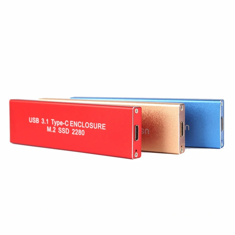 USB3.1Type C USB для M.2 NGFF жесткий диск SSD внешний алюминиевый корпус 22*80 мм + USB3.0 кабель