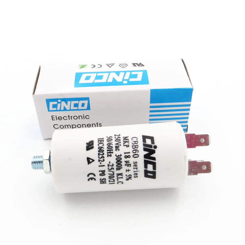 18MFD 250VAC CBB60 Motor Run Capacitors Polypropylene Film Ac 250V 220V Water Pump electrical Capasitor engine 18uf 18mf |