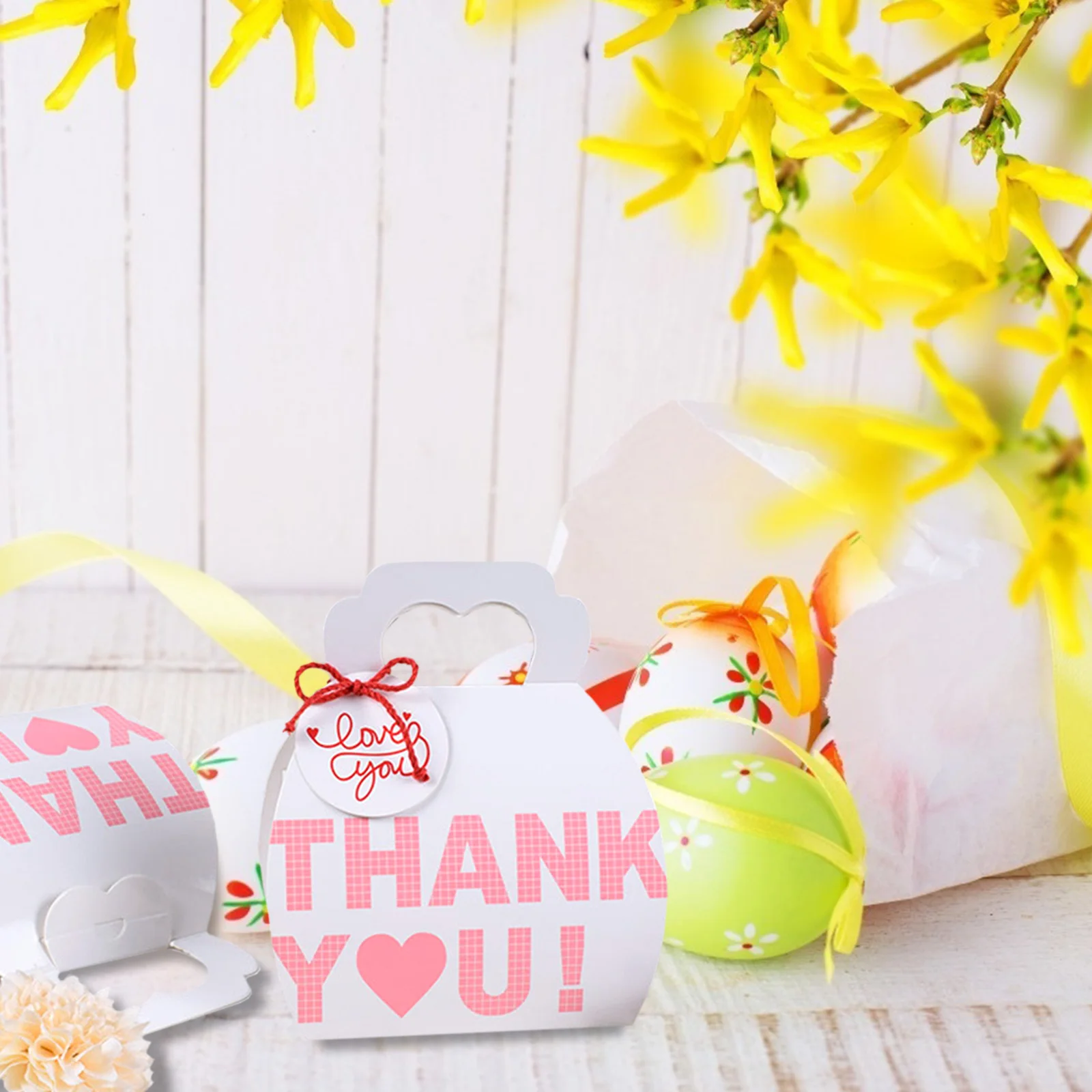 5 шт. спасибо отпечатанные розовые конфетная сумка коробка для день рождения