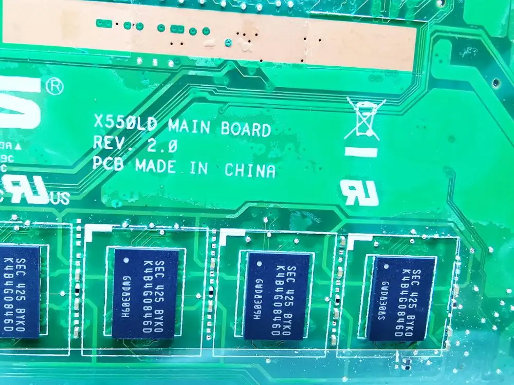 Оригинальный дизайн для ASUS X550LD Материнская плата ноутбука I3-4030U 4 Гб GF820M 1 ГБ REV 2 0