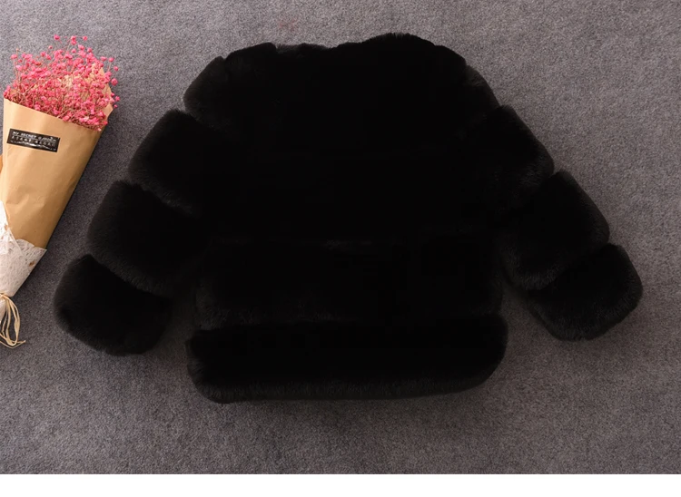 Winter Girls faux fur Coats fashion Children winter Jackets for girls clothes Kids Outerwear fur Jackets warm princess coat