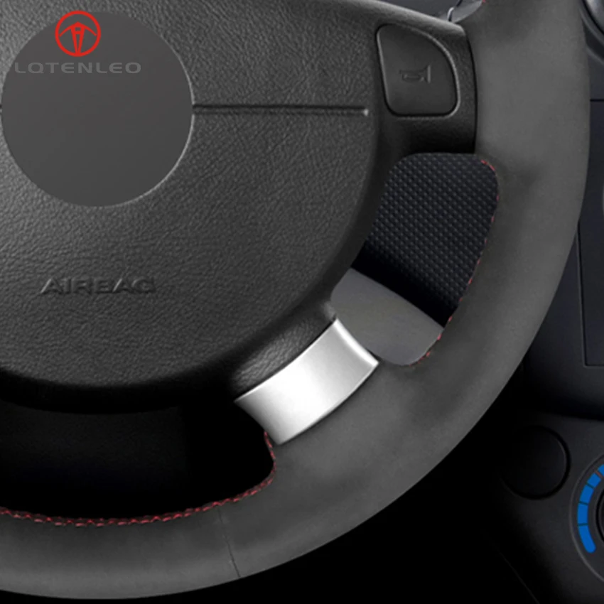 LQTENLEO черная замшевая крышка рулевого колеса автомобиля для Chevrolet Lova Aveo Buick Excelle Daewoo lacdaewoo Lacetti Ravon 2013