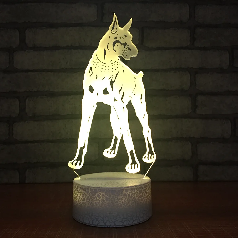 Производитель 3d ночник Креативный дизайн Хаунд подарок 3d светильники Usb Led Детская комната светодиодные лампы для детей