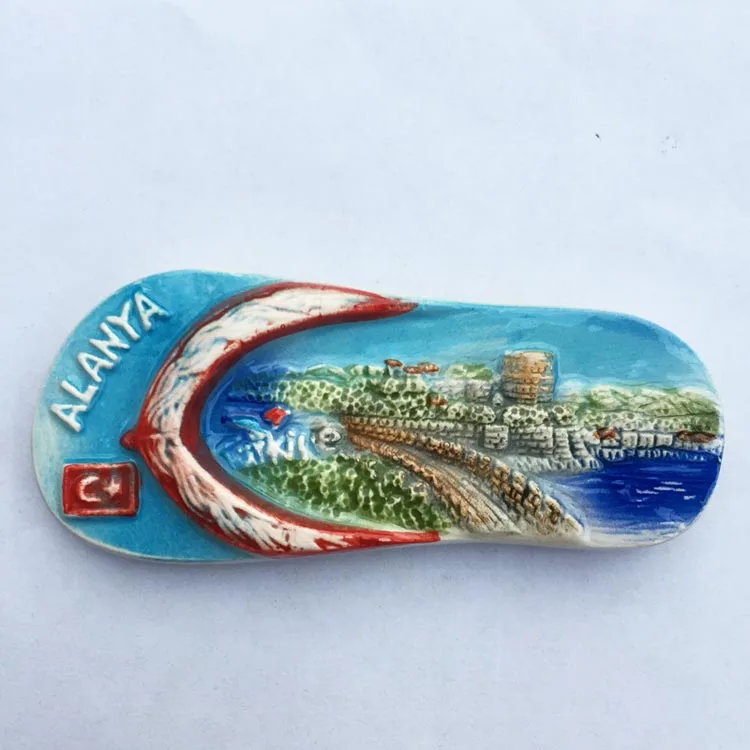 Стамбул Турция мечети 3D Hand-made Окрашенные туфли магниты на холодильник путешествия Сувениры подарок холодильник магнитный Стикеры аксессуары - Цвет: As shown