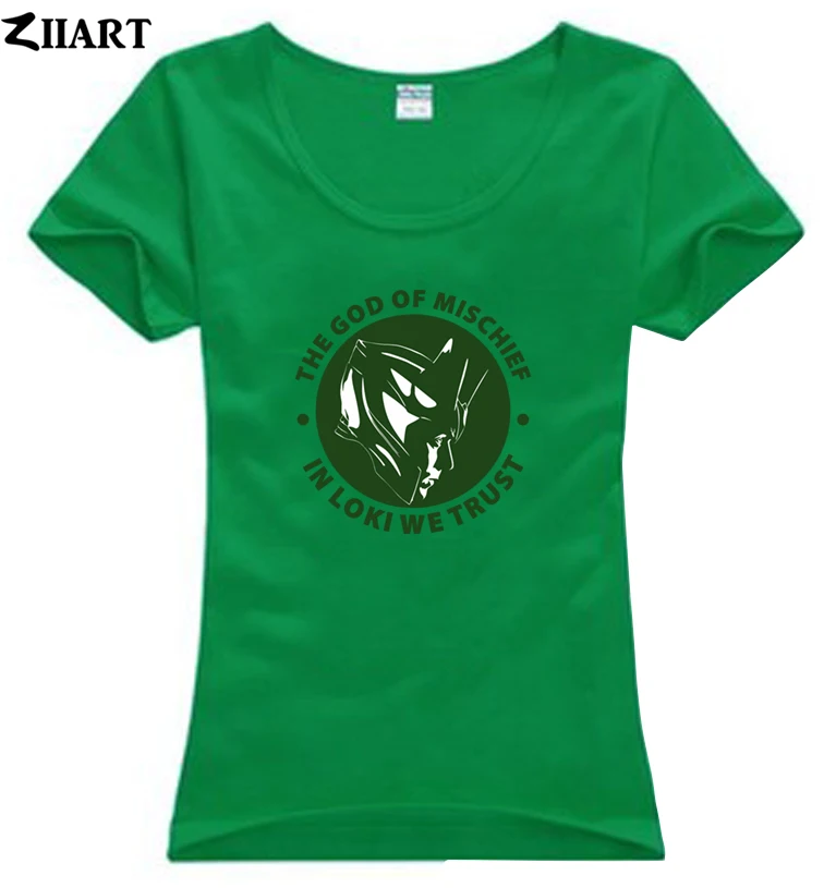 Loki the god of mischief in loki we trust/Одежда для пар хлопковая футболка с короткими рукавами и