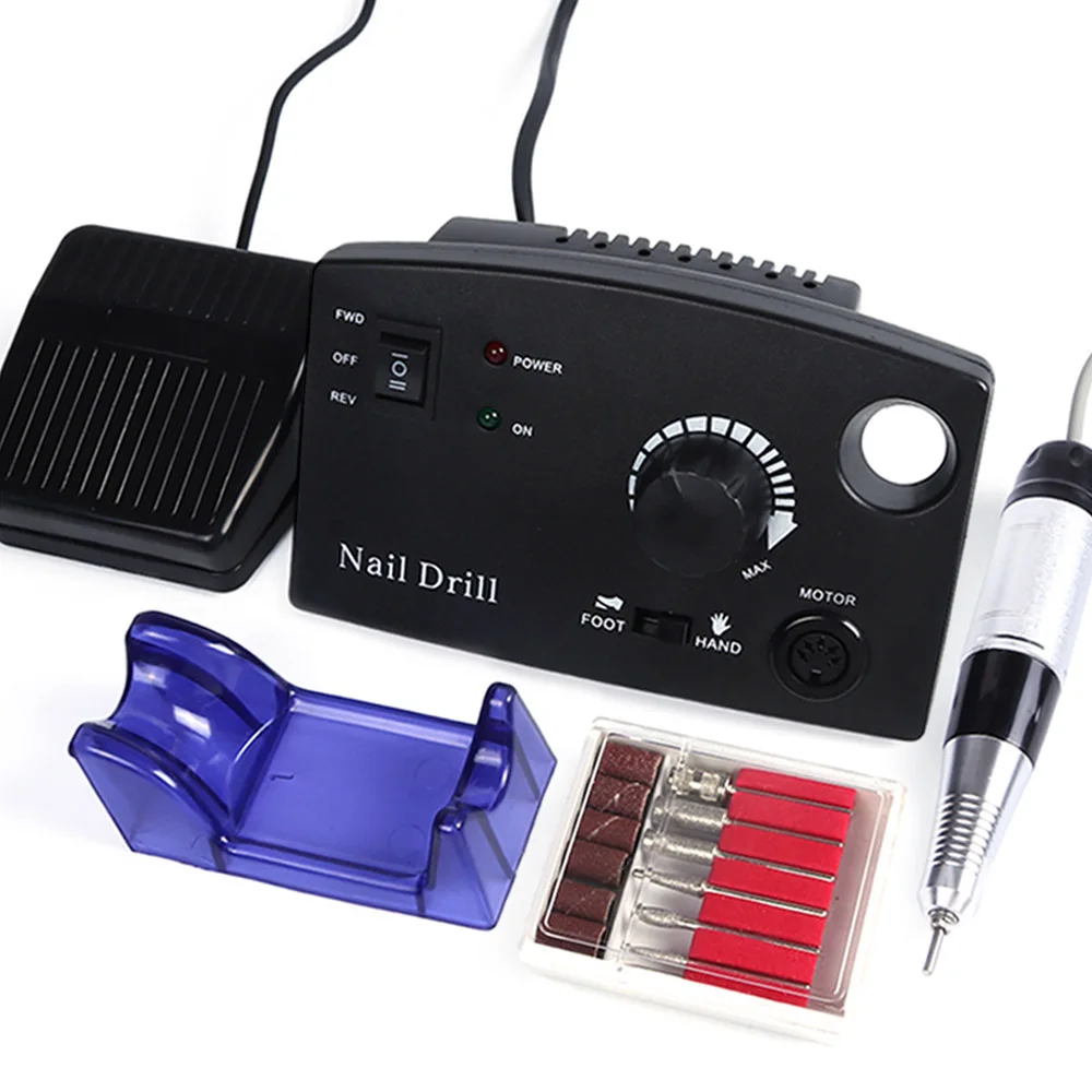 220V Black Электрическая дрель для маникюра, Машинка для педикюра, 30000 об/мин, 220 В, розовый, белый, черный, фреза, Полировальный Инструмент, аксессуар, SAdr402 - Цвет: 220V Black