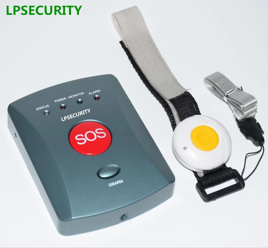 LPSECURITY 1 2 3 4 button transmitters GSM Elderly OAP Panic Alarm system - Auto Dial Home Safety Alert Care Call Fall Alarm enlarge
