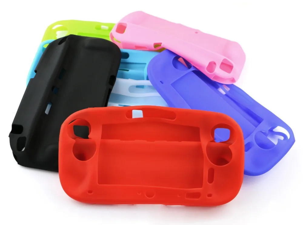 Полностью закрытый Мягкий силиконовый чехол для геймпада Nintendo Wii U 7 цветов |