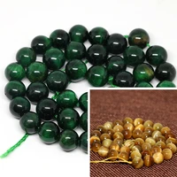 hot sale green yellow tiger eyes natural stone 4mm 6mm 8mm 10mm 12mm round fashion loose beads jewelry 15 inch b1030