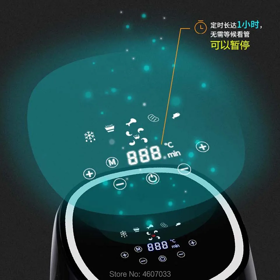 

110v 4.5L large capacity air fryer Intelligent Automatic Electric potato chipper household multi-functional Oven no smoke Oil