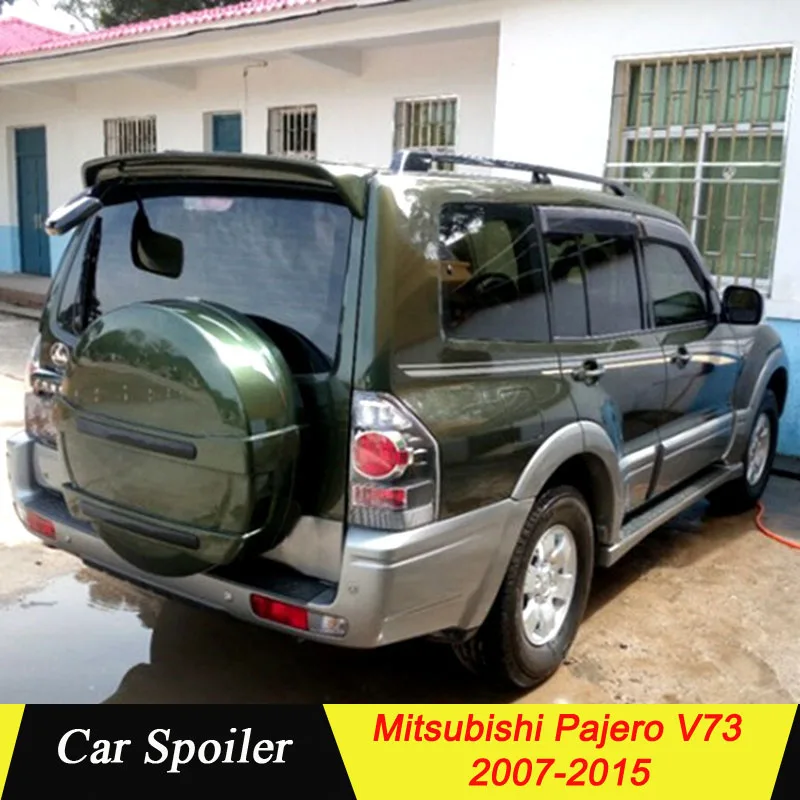 Для Mitsubishi V73 Pajero 2007- Спойлер ABS Материал заднее крыло заднего спойлера ДЛЯ Mitsubishi Pajero V73