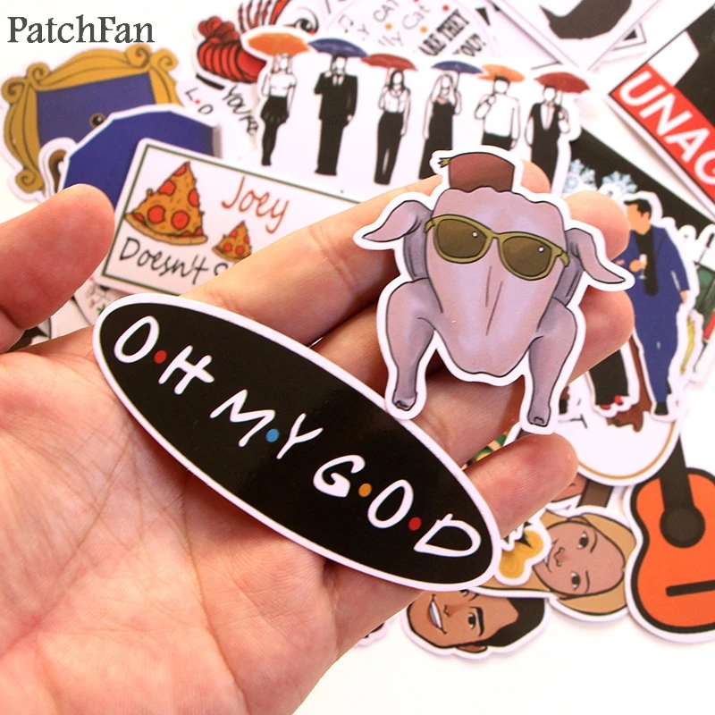 Patchfan 33 шт. друзья ТВ шоу Забавная детская игрушка наклейка для телефона DIY багаж ноутбук мотоцикл телефон водонепроницаемый стикер s A1438