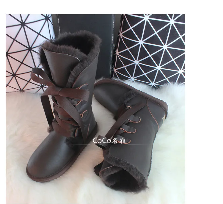 

In 2019, Europe's newest high-quality snowy boots, real leather, 100% wool, free delivery, the most comfortable women's shoes