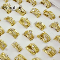 300pieces 100sets new hot 3 in 1 zircon goldplated rings sets for women wholesale jewelry bulks lot free shipping lr4038