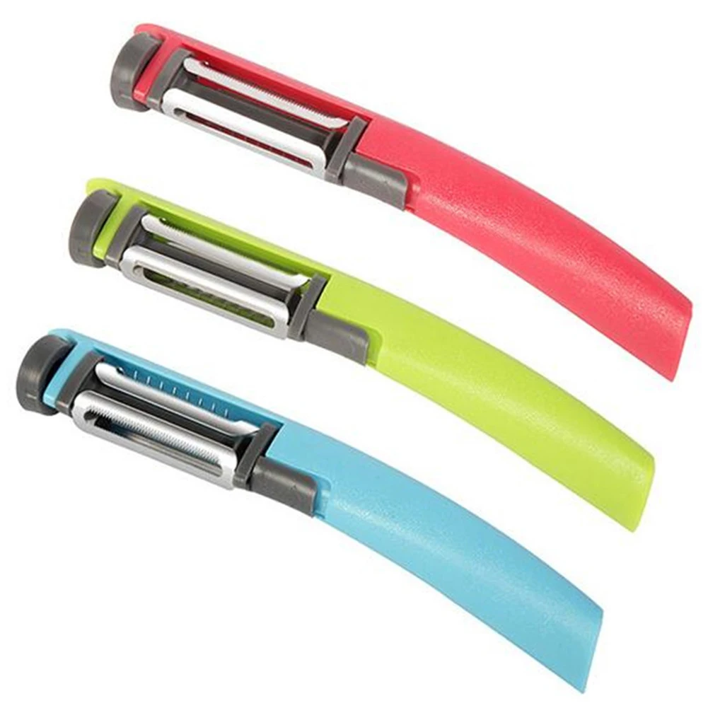 3 In1 Rotating Peeler Vegetable Grater Stainless Steel Apple Potato Peelers Fruit Cutters Kitchen Gadget Free Shipping