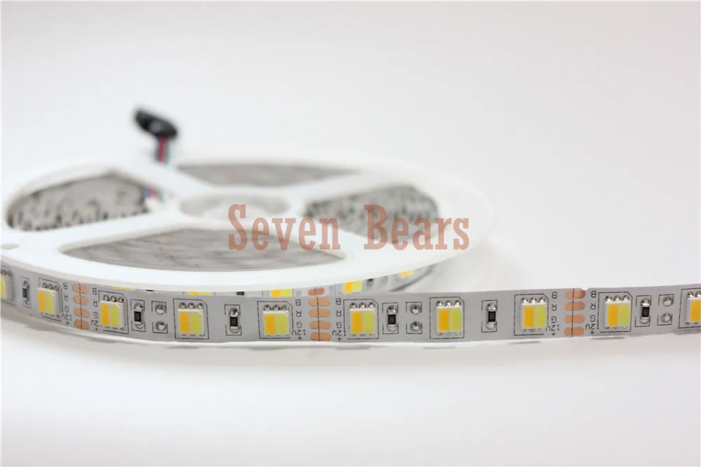 

5m 12V Double Color 5050 / 5025 LED Strip DC12V Flexible Tape, CW/WW Dual White in 1 Chip Color Temperature Adjustable CCT Strip
