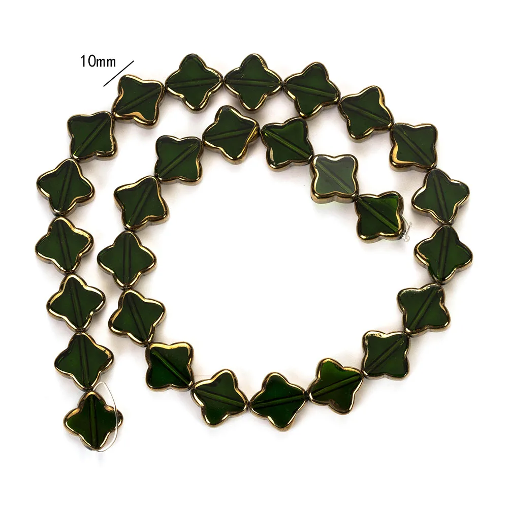 MEIBEADS, Кристальное стекло, четыре листа, форма цветка, распорка, красочные стеклянные бусины, аксессуары, подходит для браслета, сделай сам, изготовление ювелирных изделий EY5186