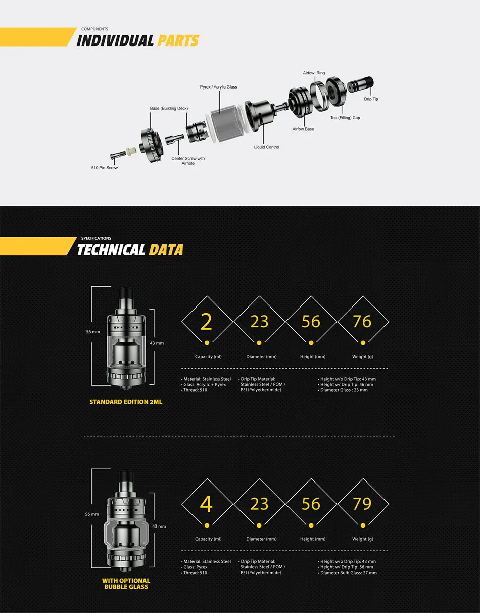 Exvape Expromizer V4 MTL RTA Танк сверху до дна воздушный поток 2 мл/4 мл vape Танк одна катушка герметичный распылитель vs Zeus X