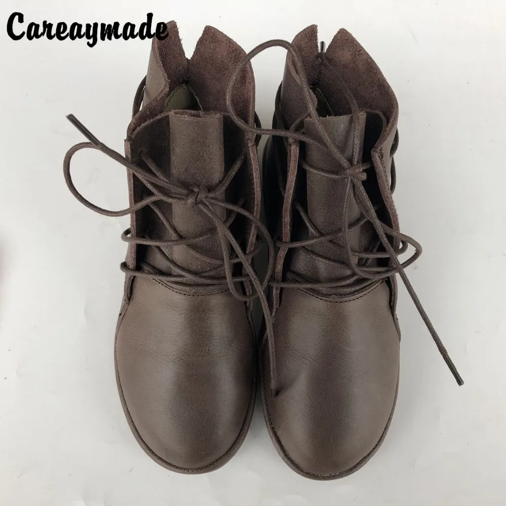 Женские ботинки для отдыха Careaymade оригинальный дизайн 2020 из натуральной кожи
