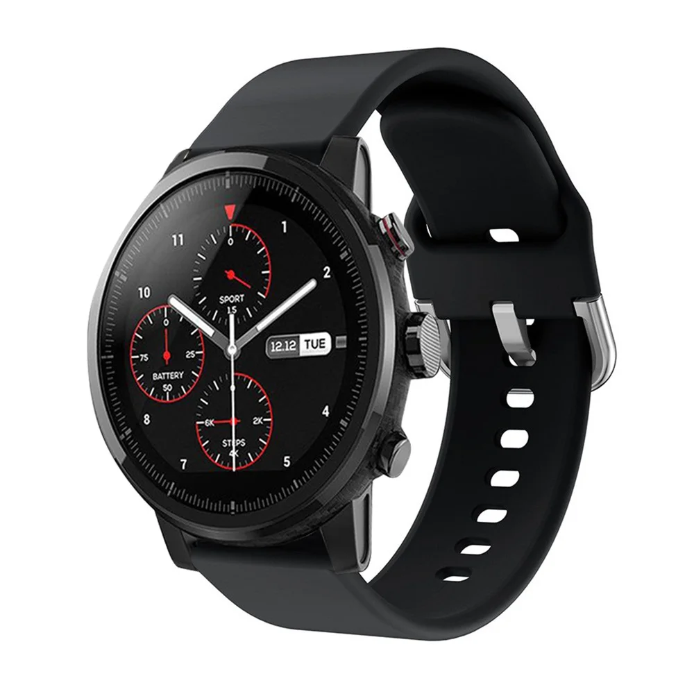 Силиконовый ремешок для наручных часов для Xiaomi Amazfit Stratos 2/Pace 1 для samsung Galaxy 46 мм/gear S3 для huawei Watch GT 22 мм