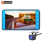 Видеорегистратор Bluavido, 4 дюйма, FHD 1080P, с двумя объективами, углом обзора WDR с функцией ночного видения градусов, датчиком движения