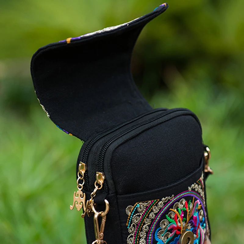 Hmong Этническая Бохо Хобо вышивка сумка для покупателей женская на плечо бренд