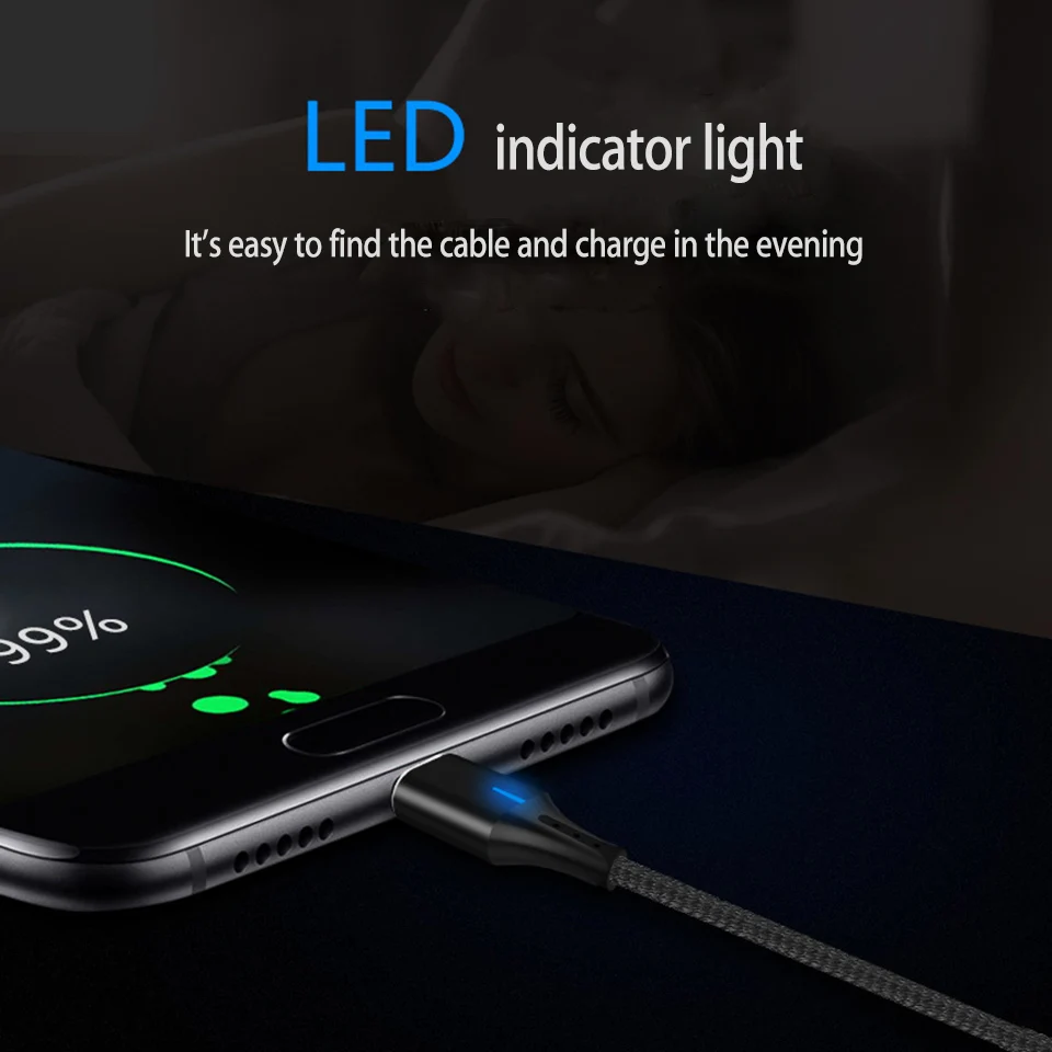 Магнитный кабель Micro Usb Тип C 2 м для быстрой зарядки 3 0 Samsung Galaxy S20 Ultra Plus Redmi K30 Type-C |