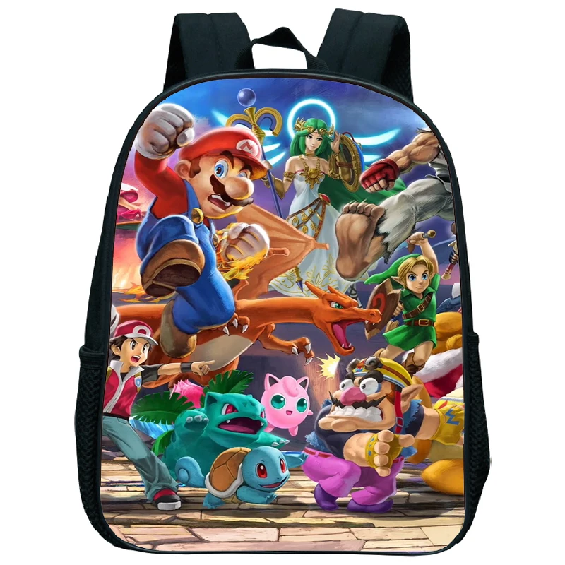 New Hot Super Mario Smash Bros Children School Bag Baby Small School Bags Kindergarten Schoolbag Cute Kids Backpacks Kawaii