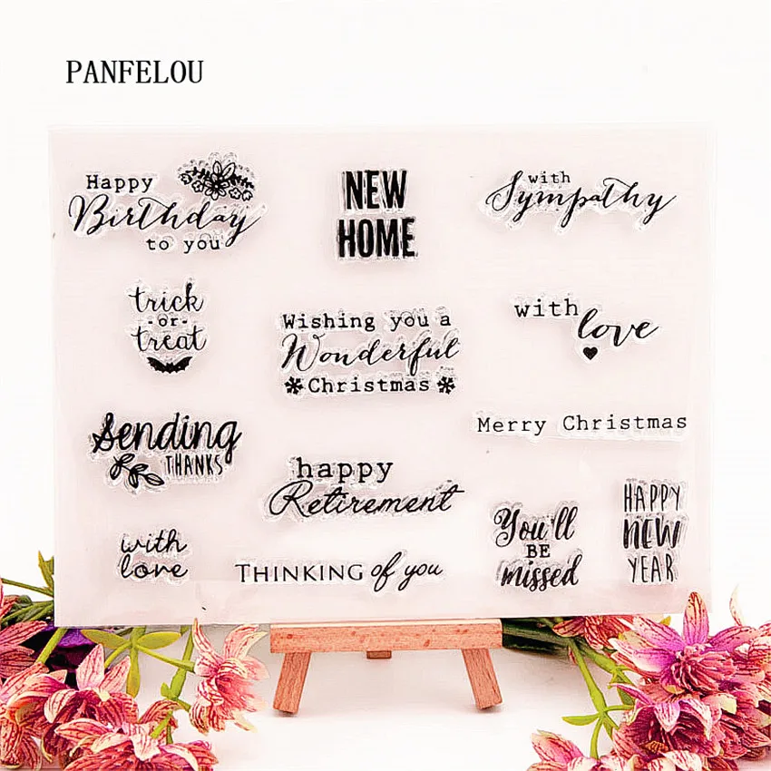 PANFELOU 15 5x20 5 см прозрачный силиконовый прорезиненный штамп мультфильм для