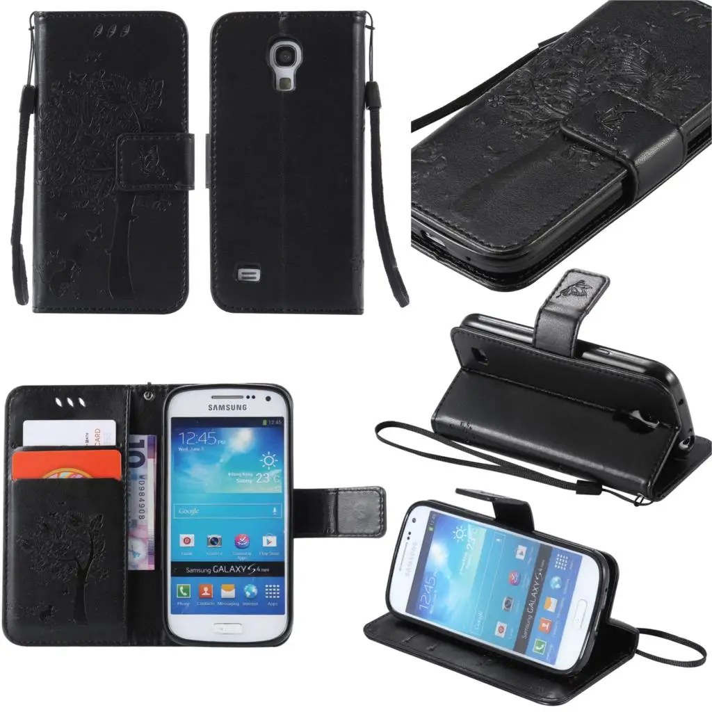 Флип чехол для samsung galaxy Siv mini S iv i9190 кожаный телефона S4 4 s4mini GT 9190 I9192 I9195 s|case for galaxy|case