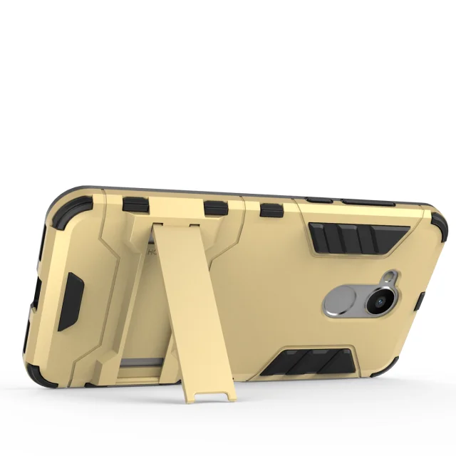 Чехол для Huawei Honor 6a с подставкой гибридный жесткий Силикон + PC Броня Защитная