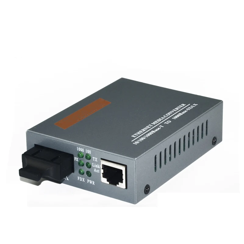 

Optical Fiber Media Converter Gigabit 1000Mbps HTB-GM-03 20KM Multi-Mode Duplex SC Port With RJ45 Port External Power Supply