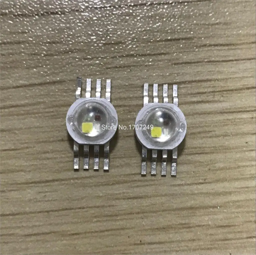 10 шт. RGBW(RGB+ W+ Y+ V) 3W, 9 Вт, 12 Вт, 18 Вт светодиодный излучатель лампы Диоды для сценического освещения Высокая Мощность СВЕТОДИОДНЫЙ 45mil Epistar светодиодный чип - Испускаемый цвет: 8pin 12W