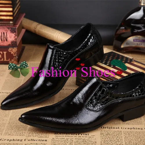 Острым Носом Мужчины Платье Обувь Slip-On Квартиры Оксфорд Из Натуральной Кожи Zapatos