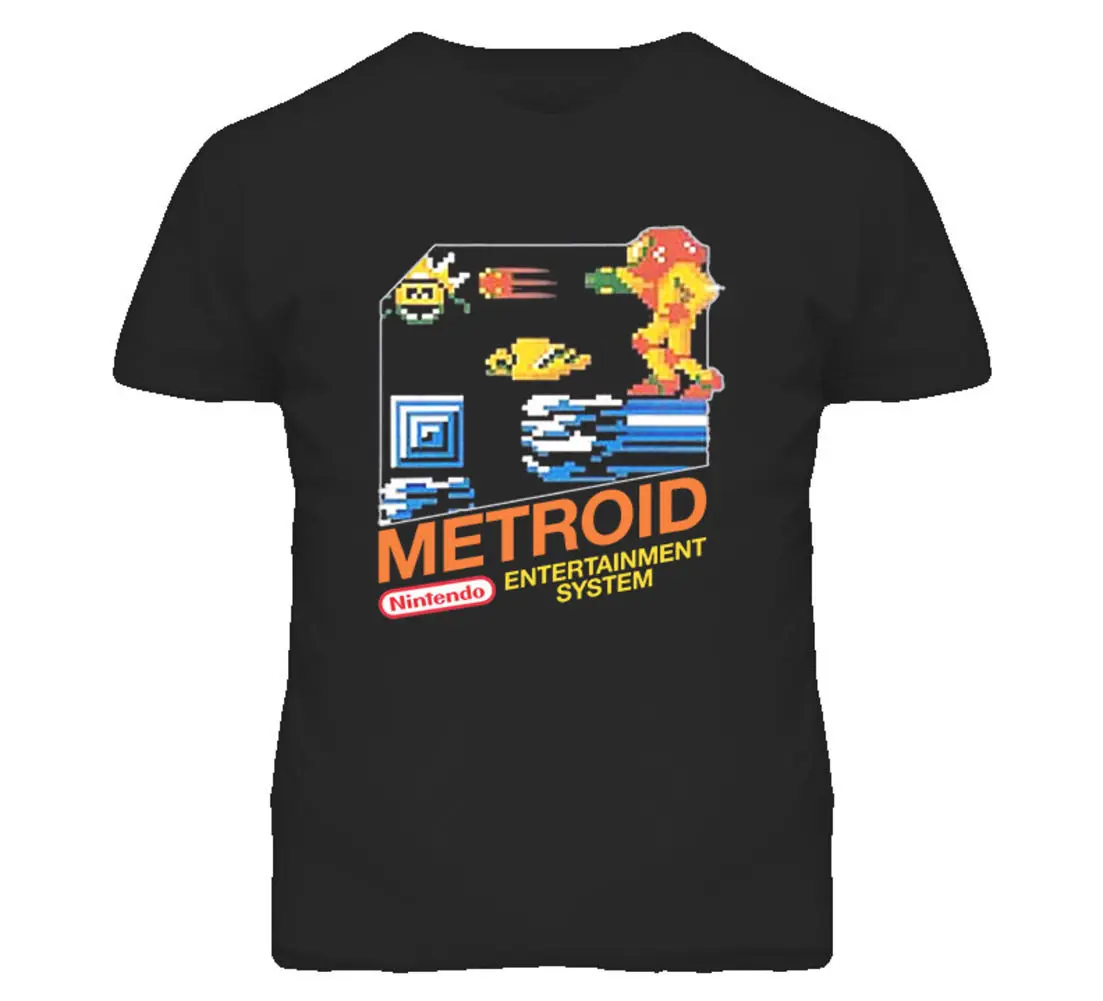 Metroid нес боксер артер видео игры Футболка Новая мода Повседневное хлопка с