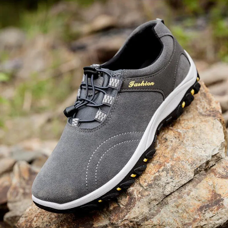 Spring New Fashion Quality Leather Man Shoes Adult Outdoor Hiking Sneakers Male's Waterproof Casual Sports Walking shoes | Обувь