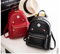 women backpacks lipstick star shoulder bag for girls pu leather fashion backpack