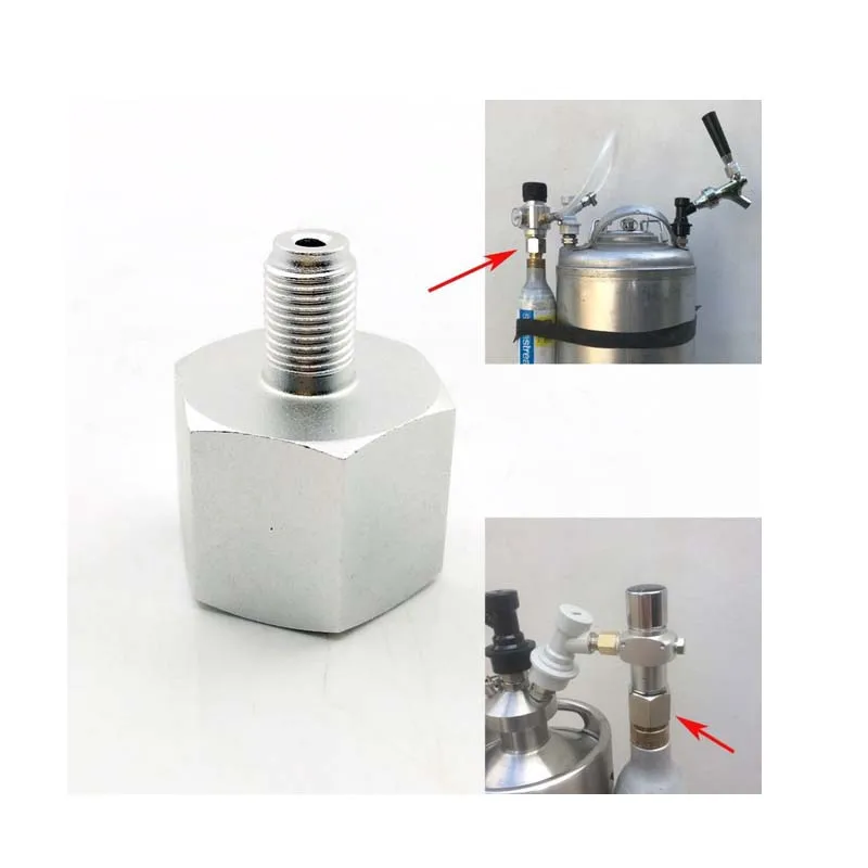 

Paintball Sodastream Bottle Tank Cylinder Adapter Converter Tr21-4 female to 3/8-24UNF male, for home brew