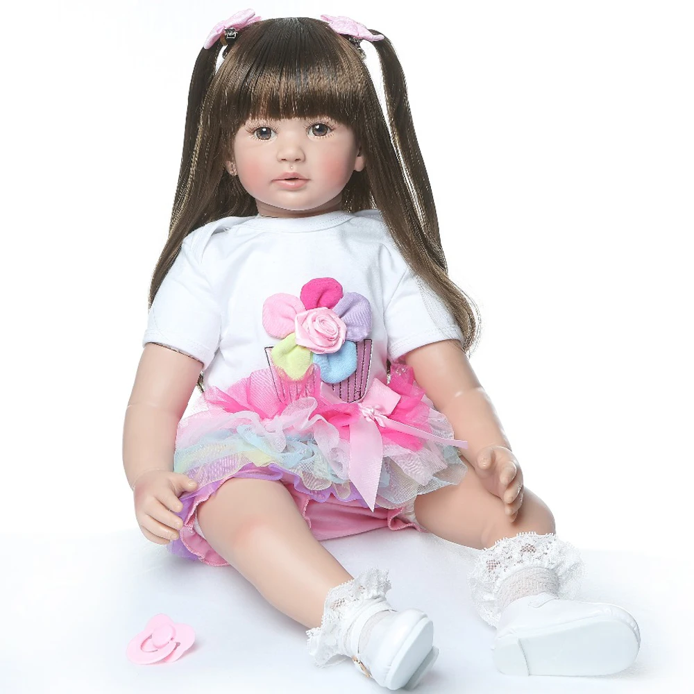 

Детской игрушки-младенцы, 24 дюйма, симпатичная длинная принцесса, подарок на день рождения для маленьких девочек, мягкие виниловые младенцы