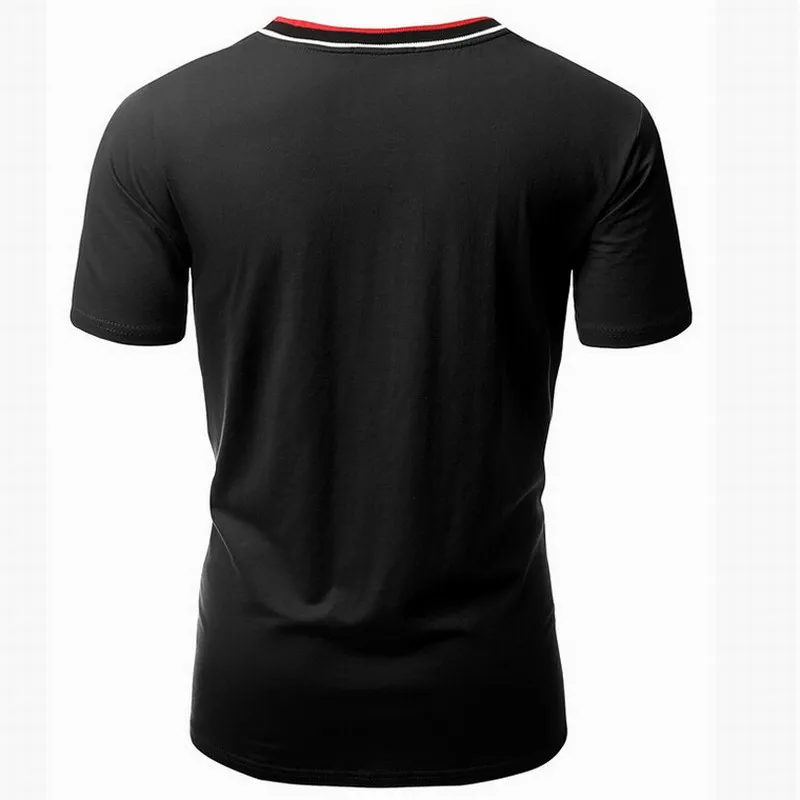 Camiseta masculina мужская Новые Марка Лето Хлопок Короткий рукав V-образным Вырезом топ