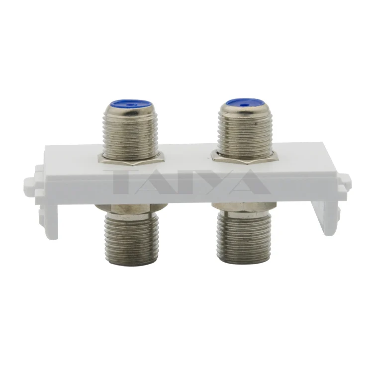 2 порта с новым стилем ТВ настенная пластина F головка разъем никелированной