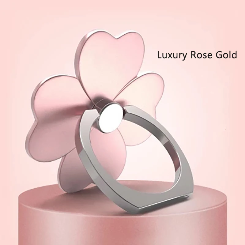 Pushingbest Mobile Phone Holders Finger Ring Multible Color with Four-leaf Clover Shape for Iphone Samsung Xiaomi | Мобильные