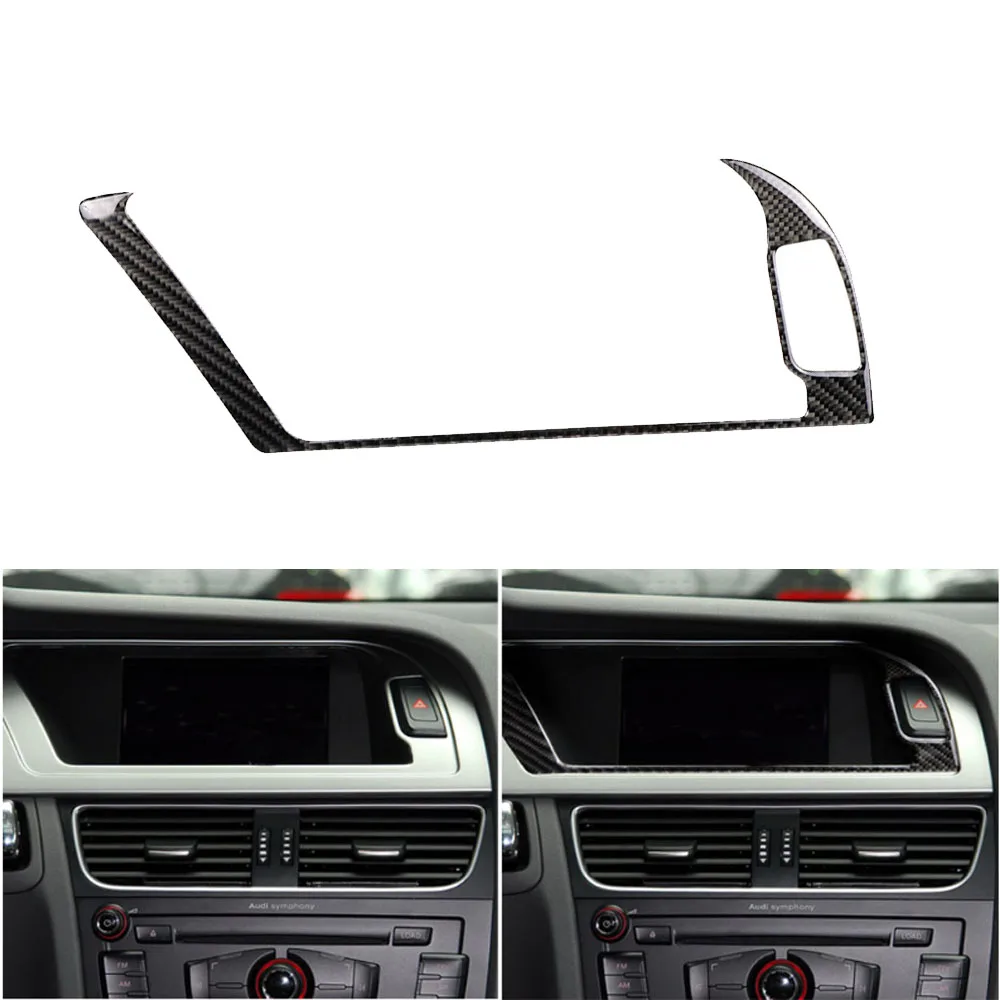 

Carbon Fiber Outer GPS Navigator Panel Trim Frame Cover Sticker For Audi B8 A4 09-16 for Left Hand Driver Cars New